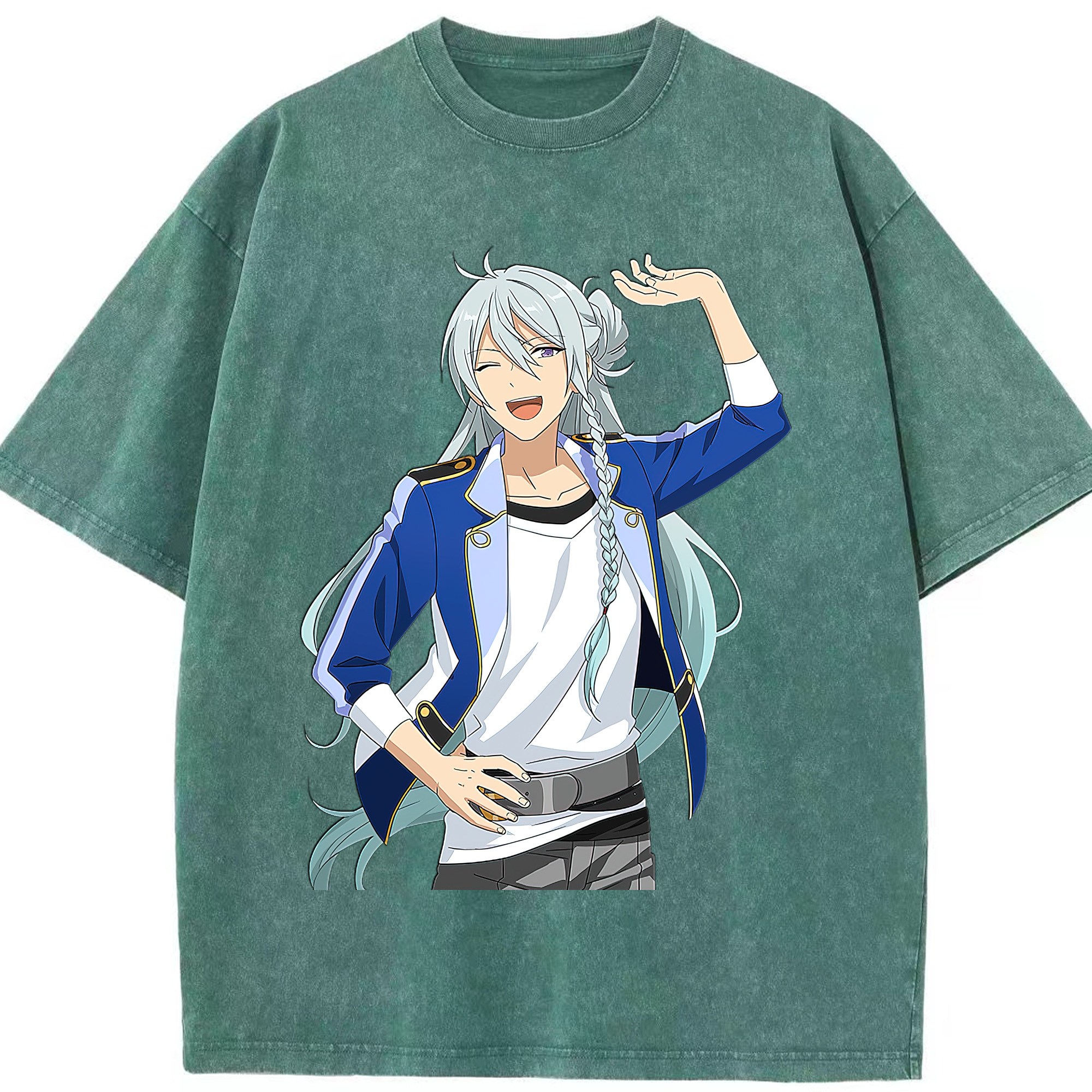 （画像用） あんさんぶるスターズ! Ensemble Stars 綿100% ヴィンテージ風 半袖Tシャツ（フロントプリント）